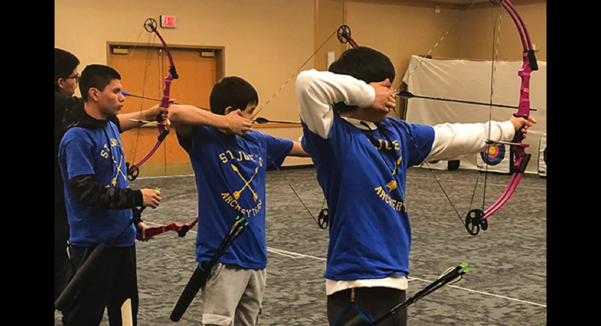 Shooting for Success St Joseph Indian School Kids